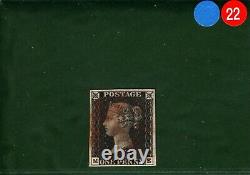 GB PENNY BLACK SG. 2 1840 1d Plate 7 (ME) Red MX Classic Stamp Cat £400+ BLRED22