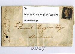 GB Penny Black on Cover Brief B I red cancel roter Stempel from Birmingham