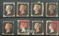 GB QV 1840 1d Penny Blacks x 32 & 1840 2d Blue x 5 37 stamps cat £21000+