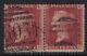 Gb Qv Sg44 Penny Red Plate 225 Pair Good Used