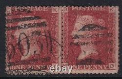 GB QV SG44 PENNY RED PLATE 225 pair good used