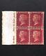 Gb Queen Victoria Penny Red Sg. 44 Pl. 214 Mnh/mh Quattro With Inscription Vf