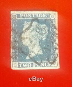 GB Queen Victoria Two PENNY Blue RARE stamp