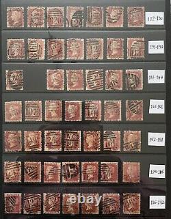 GB Qv Penny Red Plates 71-221 Collection! Few Plates Missing Good Condition