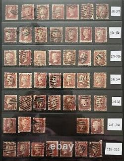 GB Qv Penny Red Plates 71-221 Collection! Few Plates Missing Good Condition