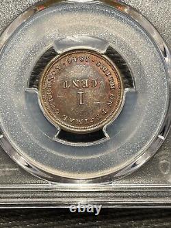 GB007 Rare 1846 Great Britain 1 Cent Copper PCGS Proof 63 RB