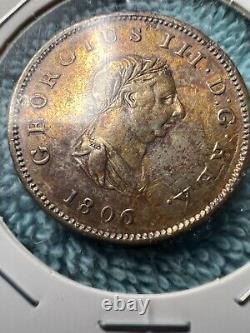 GOLD AND RED MONSTER TONER Great Britain 1806 Penny George III