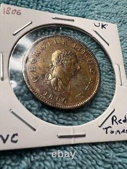 GOLD AND RED MONSTER TONER Great Britain 1806 Penny George III