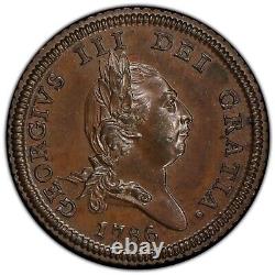 GREAT BRITAIN 1786 Isle Of Man 1/2 Penny PCGS PR64 POP 6/3, TRISKELION MAGIC