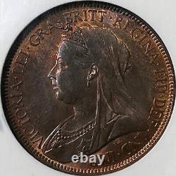 GREAT BRITAIN. 1901, 1/2 Penny NGC MS65 Top Pop? Queen Victoria