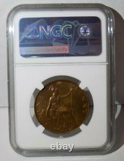 GREAT BRITAIN 1904 PENNY NGC MS62 BN MS 62 England UK Certified Graded Coin