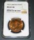 Great Britain 1927 Penny Ngc Ms64+ Rb Ms 64 + England English Certified Uk Coin