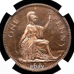 GREAT BRITAIN 1953 Elizabeth II Coronation Proof Penny, NGC PF65 Cameo