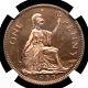 Great Britain 1953 Elizabeth Ii Coronation Proof Penny, Ngc Pf65 Cameo