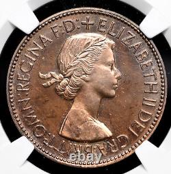 GREAT BRITAIN 1953 Elizabeth II Coronation Proof Penny, NGC PF65 Cameo