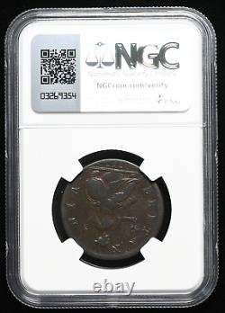 GREAT BRITAIN. George II, Copper Halfpenny, 1753, NGC XF40 BN