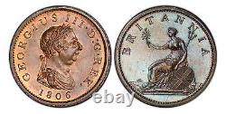GREAT BRITAIN George III 1806 CU Penny. PCGS MS65RB (Red-Brown) KM 663 SCBC3780