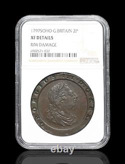 GREAT BRITAIN. George III, Copper Cartwheel TWOPENCE, 1797, NGC XF Details