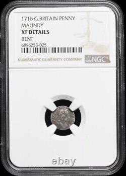 GREAT BRITAIN King George I Penny 1716 Maundy England 1714-1727 Coin, NGC XF