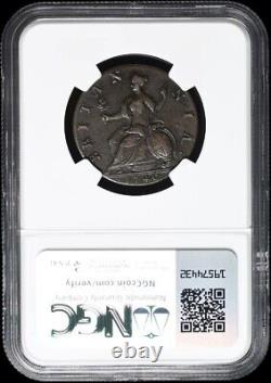 GREAT BRITAIN. King George II, 1740 AD England Halfpenny 1/2p, 1727-1760, NGC XF