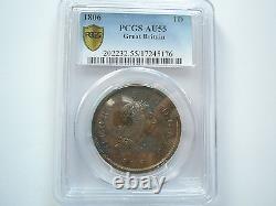 GREAT BRITAIN UK England 1 Penny 1806 PCGS AU 55 UNC