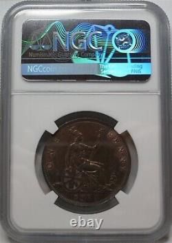 GREAT BRITAIN UK England 1 Penny 1894 NGC UNC Det. Young Victoria Scarce
