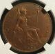 Great Britain Uk England 1 Penny 1908 Ngc Ms 63 Rb Unc