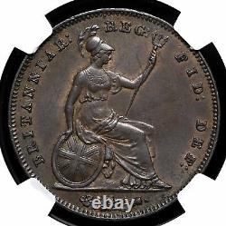 GREAT BRITAIN. Victoria, 1855 Plain Trident, Young Head Penny, NGC MS62 BN