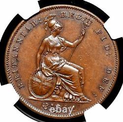 GREAT BRITAIN. Victoria, 1859, Young Head Penny, NGC MS63 BN