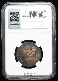 GREAT BRITAIN. William III, Copper Halfpenny, 1700, NGC VF Details