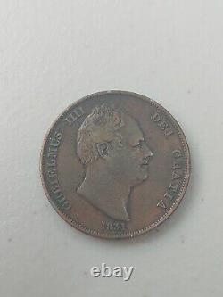 GREAT BRITAIN William IIII One Penny 1831 Km-707 Very Fine BEAUTY