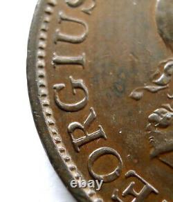 George III Half Penny 1799, Copper, Soho, Gef Ex-laquer Error Doubling Obverse