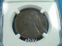 Great Britain 1 Penny Coin, 1875 Large Date, NGC MS 63 BN, KM-755