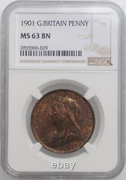 Great Britain 1 penny 1901, NGC MS63 BN, Queen Victoria (1838 1901)