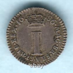 Great Britain. 1686 James 11 Silver Penny. GVF Trace Lustre