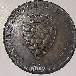 Great Britain 1791 Cornwall Truro 1/2 Penny Conder Token DH 2 Druid