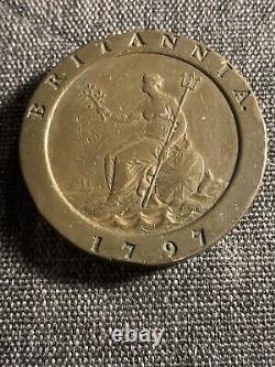 Great Britain 1797 George III 2 Pence Cartwheel, F- VF