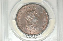 Great Britain 1806 Penny- PCGS MS-63 RB. Catalog Value is $525 in Unc