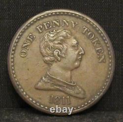 Great Britain 1811 One Penny Conder Token AU