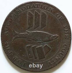 Great Britain 1811 One Penny Cornish Cornwall For The Accomodation Copper Token