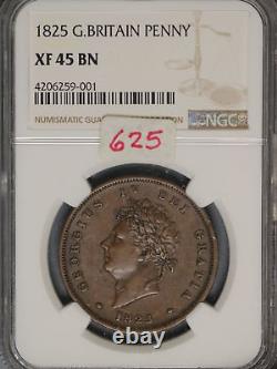 Great Britain 1825 Penny K-693 NGC XF45 BN