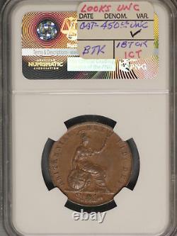 Great Britain 1826 1/2 Penny K-692 NGC AU58 BN