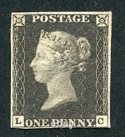 Great Britain 1840 #1 1d Penny Black Mint No Gum Thin Very Rare