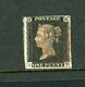 Great Britain 1840 Penny Black Plate 2 Fine-used (jy865)