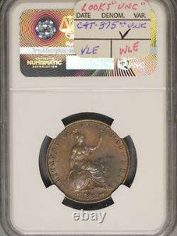 Great Britain 1841 1/2 Penny K-726 NGC AU58 BN