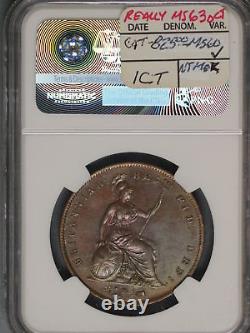 Great Britain 1844 Penny K-739 NGC AU58 BN