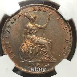 Great Britain 1854 Half Penny, Young Head Queen Victoria, NGC MS-62