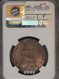 Great Britain 1854 Penny K-739 NGC MS63 RB PLAIN TRIDENT