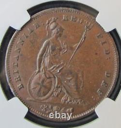 Great Britain 1854 Penny NGC MS 62 Brown Ornamental Trident