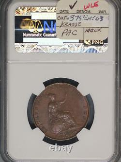 Great Britain 1858 1/2 Penny K-726 NGC MS62 BN